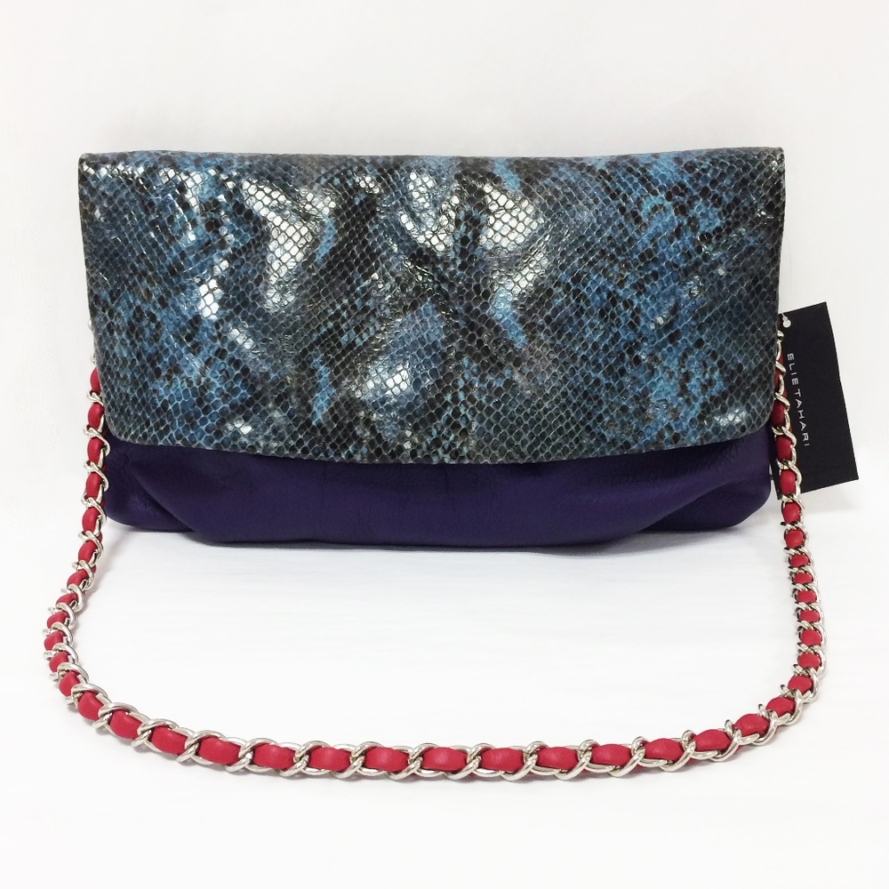 $200 Special Elie Tahari Emory Python Embossed Bag